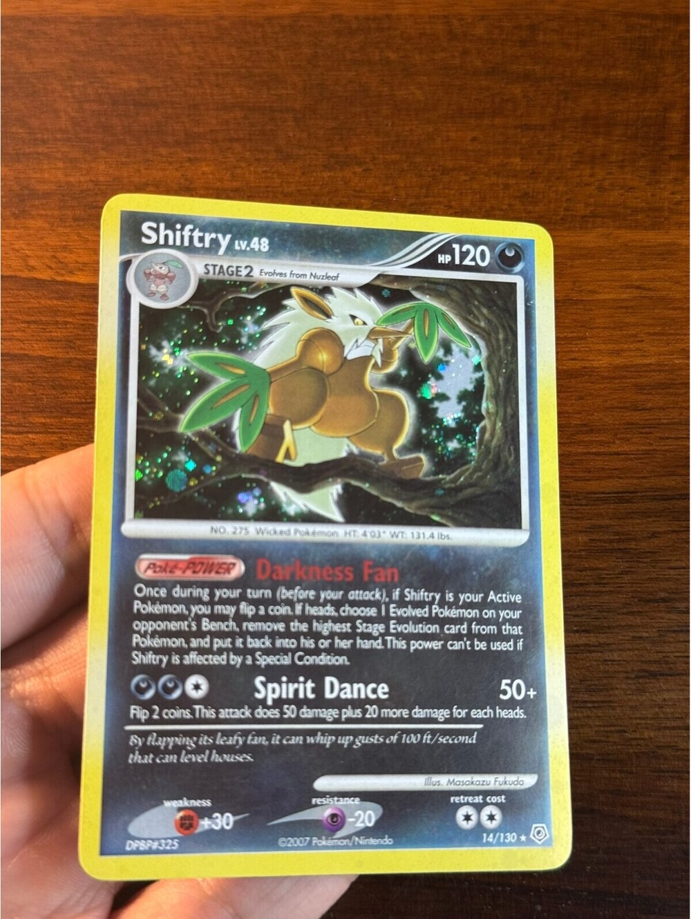 Shiftry Lv.48 Holo DIamond and pearl 14/130 2007 swirl